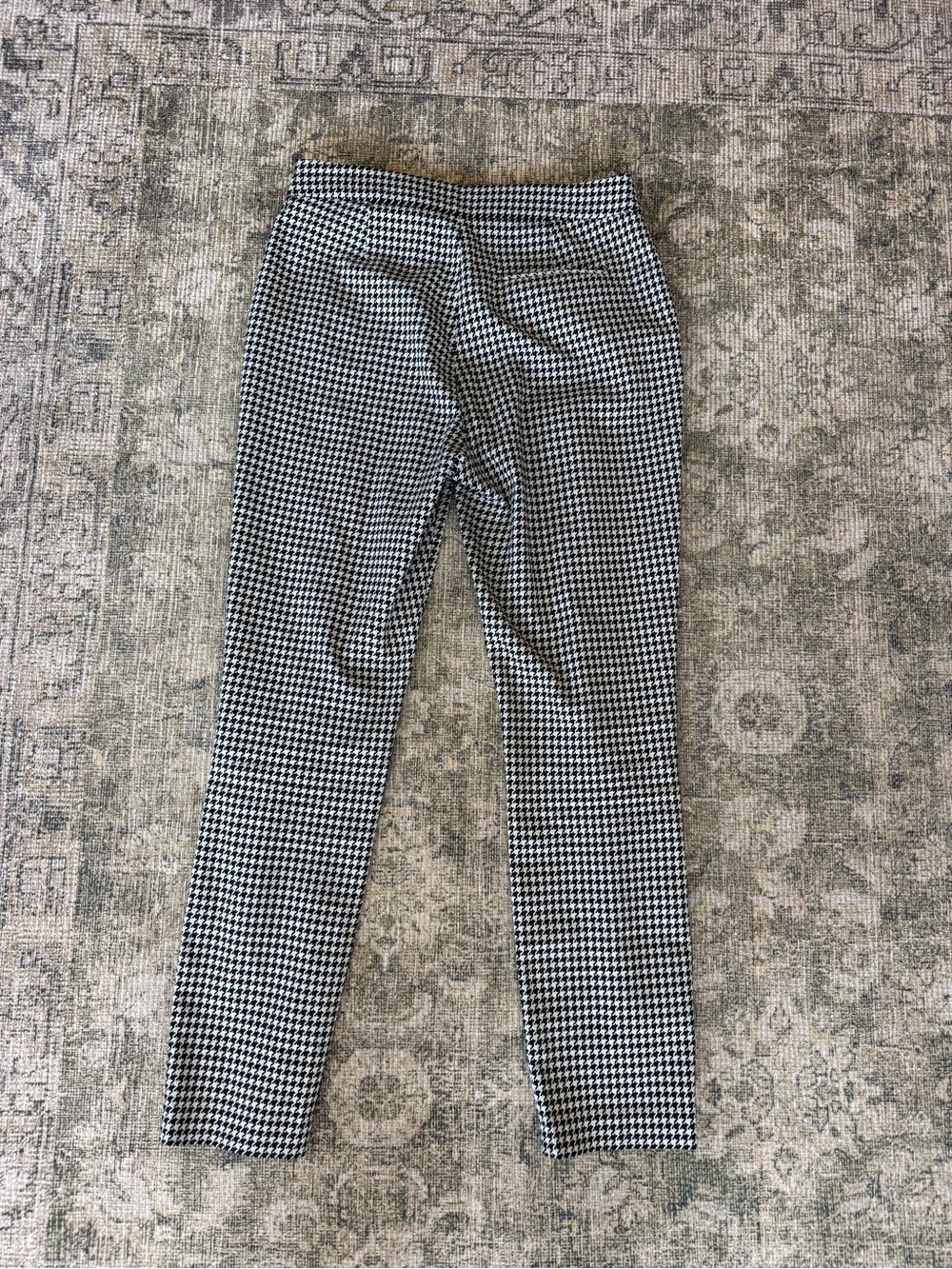 Sezane Clara Trousers Houndstooth High Waist Ankle Pants Black & White Size 6/8 - Picture 8 of 9